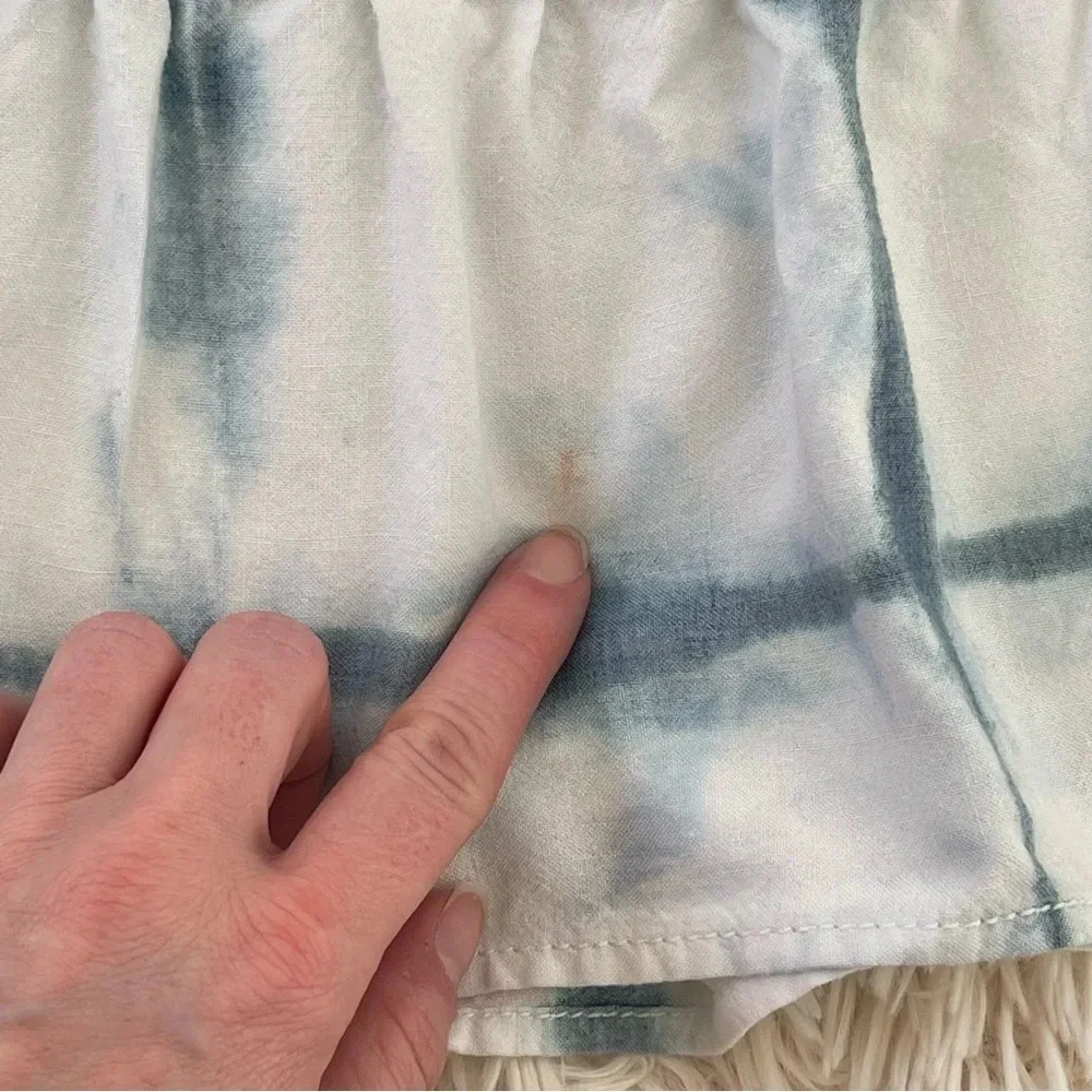 Anthropologie pilcro tiered tie die elastic waist mini skirt with pockets size S